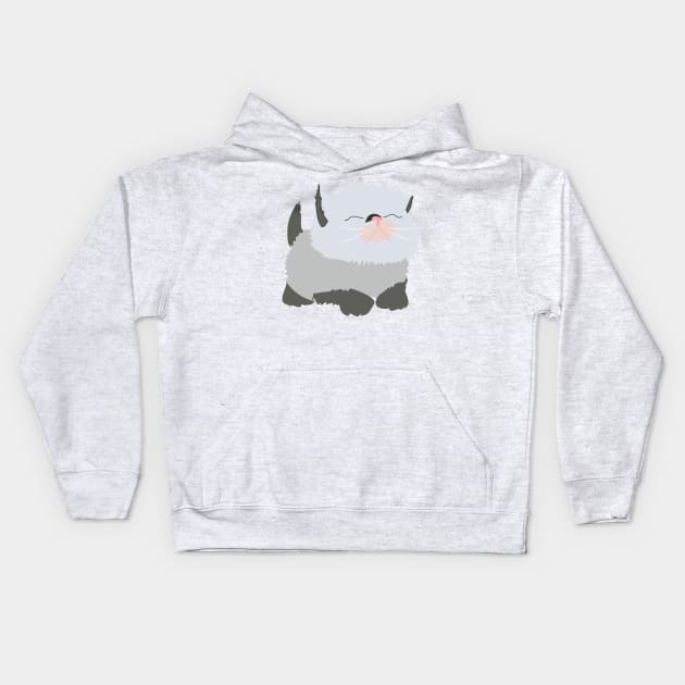 Grey Siamese kitten Kids Hoodie by Orangerinka